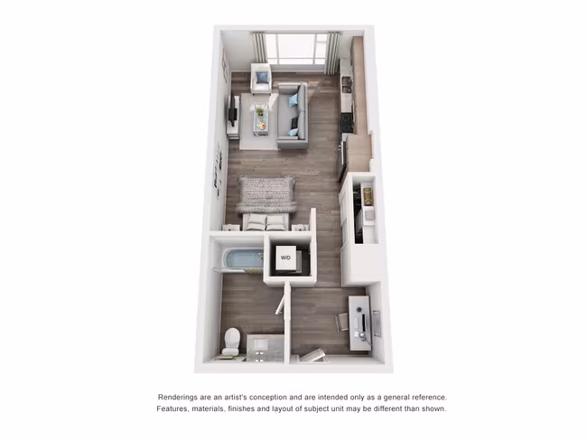 Studio A1 707 floor plan
